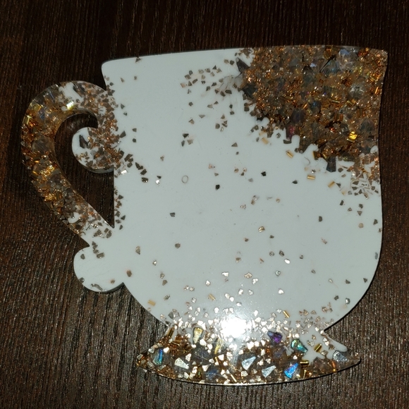 Glam Resin Coaster or Coffee Bar Decor - Picture 3 of 4